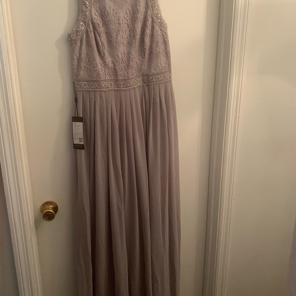 NWT Ever Pretty Gray Pleated Gown Size 10 great for any formal occasion - Picture 2 of 14